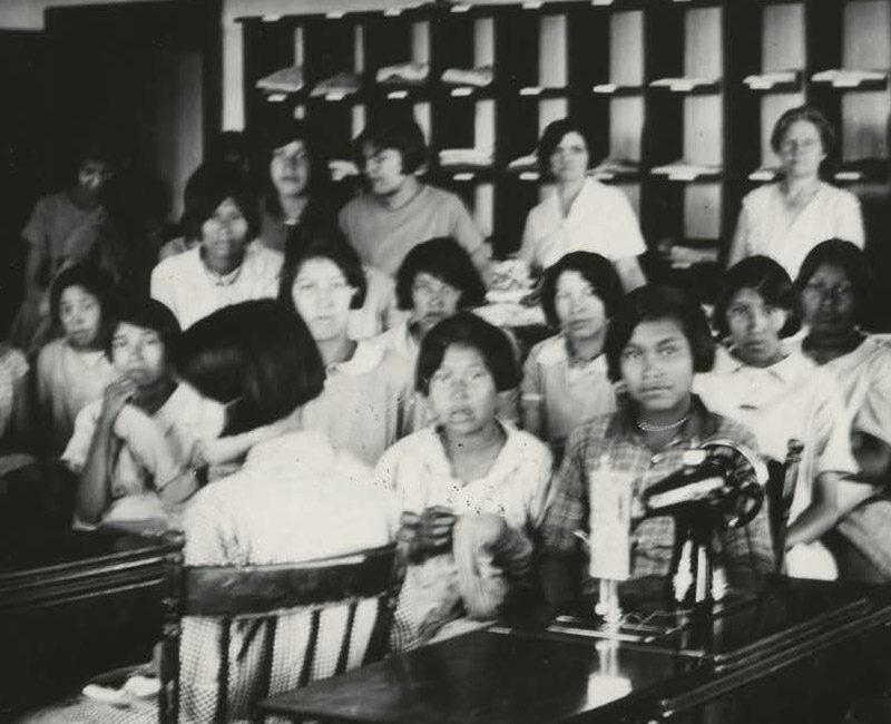 Students inside at Red Deer Industrial School