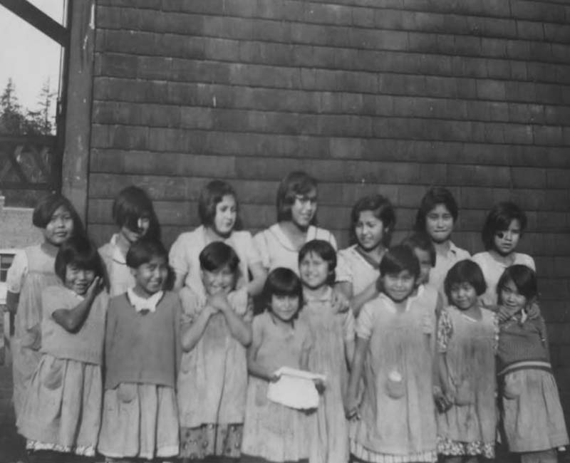 Group of students from Ahousaht School