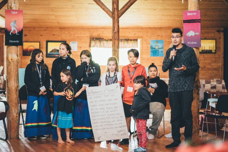 Group of students at Imagine a Canada event.