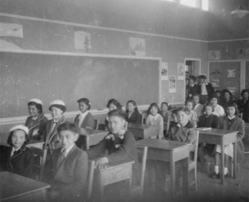 Students sitting at desk in Kupersland school