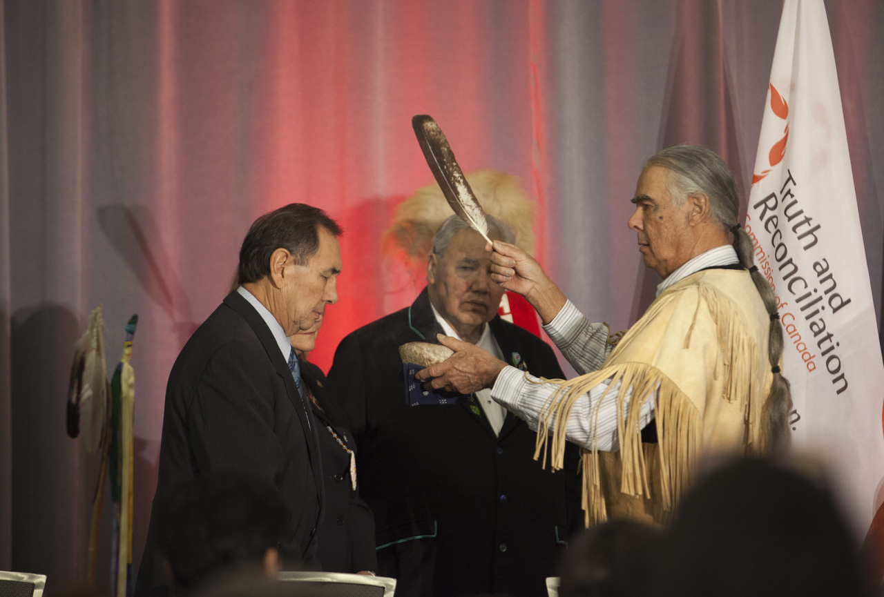 People on stage at TRC of Canada's Closing Ceremony