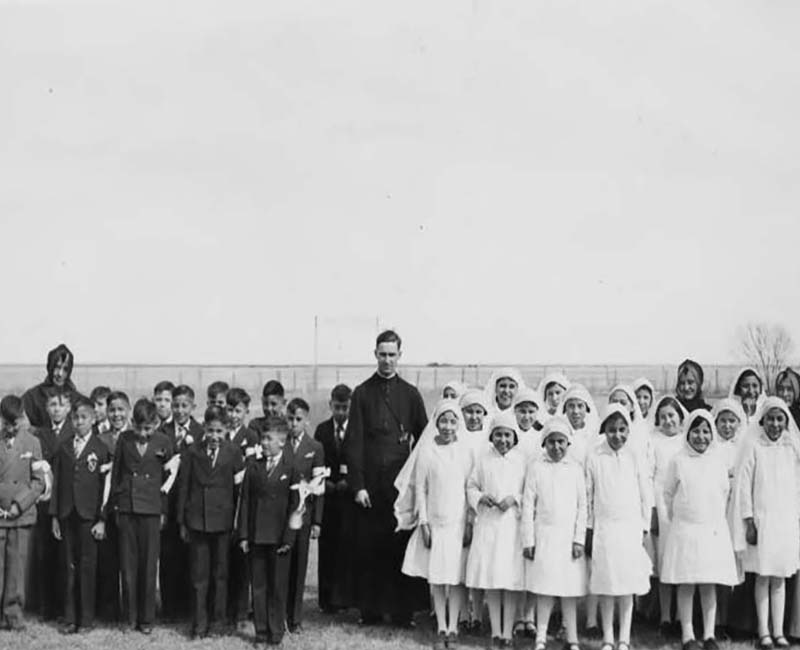Group of students from St. Marys Blood school