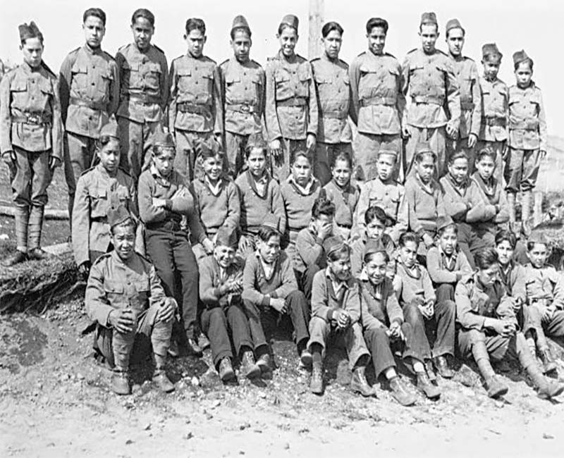 Group photo of students from St. Michaels Alert Bay school 