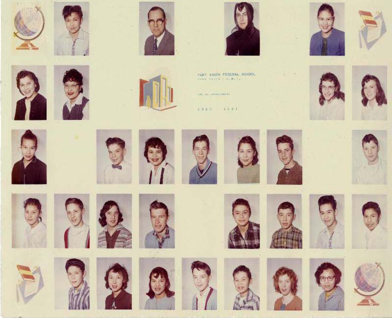 Group of student school photos from Brenat Hall