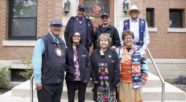 Eugene Arcand and other members of the Survivors’ Circle at the National Centre for Truth and Reconciliation in Winnipeg.