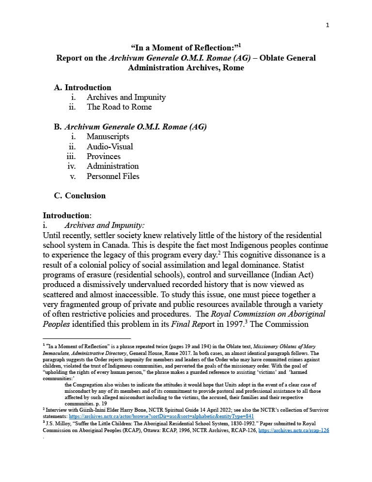 Cover for document 'In a Moment of Reflection:' 1