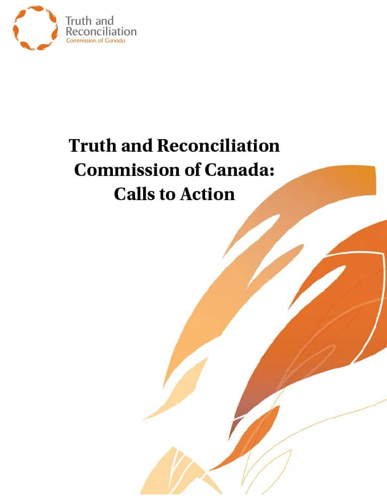Cover for document "Truth and Reconciliation Commission of Canada: Calls to Action"