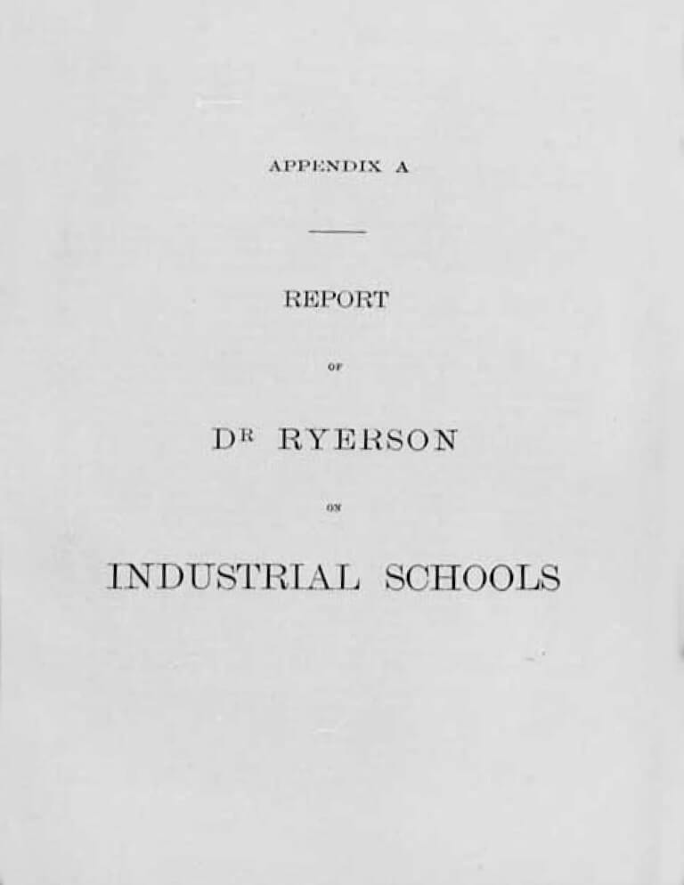 Cover for document "Ryerson Report"