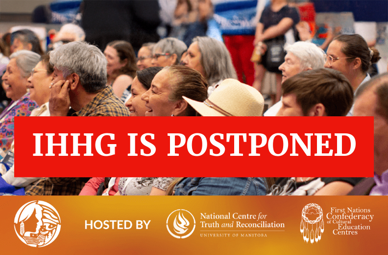 Poster with text IHHG is Postponed